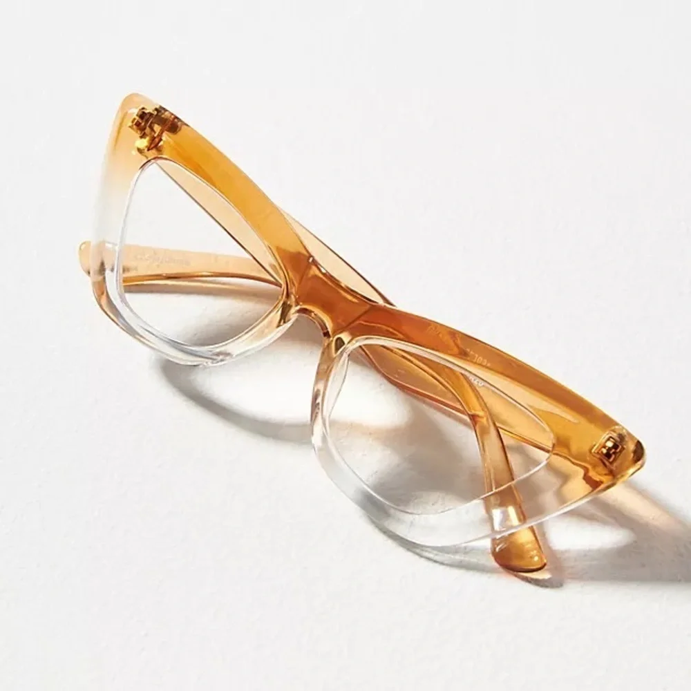 Anthropologie Color block Chic Transparent Cat-Eye Readers 2.50 New